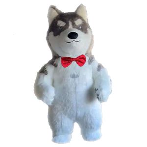 Mascot kostymer 2m/2,6 m realistisk husky hunddräkt vuxen promenad ierable maskot kostym djur karaktär spränga outfit underhållning