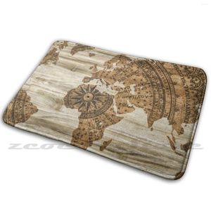 Halılar eski dünya haritası mat halı kaymaz su emici kapı halı dünyanın vintage
