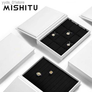 Шкатулки для драгоценностей MISHITU Книга Ящик для хранения ювелирных изделий Магнитный дизайн Кольца Ожерелье Ящик для хранения Ювелирный магазин Ювелирный магазин Реквизит для демонстрации ювелирных изделий L240323