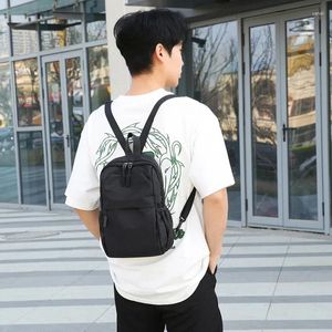 Backpack Men Women Unisex One Double Shoulder Dual Use Bag Water Proof Mini Women's Travel Student