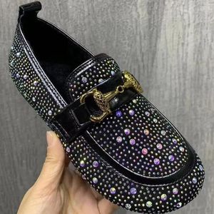 Casual Shoes Full Of Drill Flat Spring Summer Women Soft Bottom Single Female Luxurious Bling Loafers 35-40