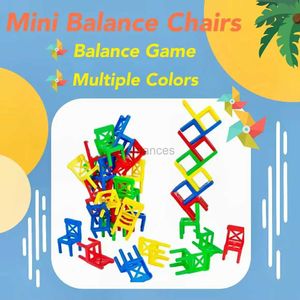 Sorting Nesting Stacking toys New Mini Chair Balance Block Toy Plastic Assembly Stacked Childrens Education Family Games Training 24323