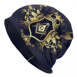 Berets Freemasonry Bonnet Chapéus Cool Knitting Hat para Homens Mulheres Inverno Quente Masonic Mason Skullies Beanies Caps