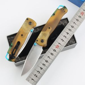 1Pcs New Design Folding Knife S30V Drop Point Stone Wash/Black Blade PEI Plastic Handle Outdoor Camping Hiking EDC Folder Gift Knives with Retail Box