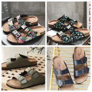GAI cork slippers for external wear cross-border large-sized foreign trade sandals and slippers one word double button beach shoes Haken shoes New BIGSIZE 36-46
