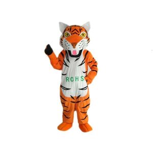 Trajes da mascote novo adulto halloween natal bonito tigre mascote dos desenhos animados de pelúcia fantasia vestido traje da mascote