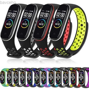 Oglądaj zespoły Mi Band 7 NFC Smartwatch Correa Miband 7 silikonowy wentylacyjny nadgarstek Mi Band 6 5 4 7 8 Pasek 24323