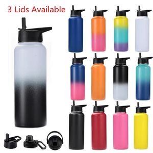 Custom 18oz 32oz 40oz Large Capacity Water Bottle Travel Sport Thermal Flask Stainless Steel Vacuum Insulated Hydroes Thermo Mug 240311