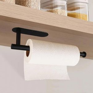 Kitchen Storage Paper Towel Holders Towels Rolls Holder Adhesive And Screws Mounting Rack Bar For Bathroom Multi-purpose