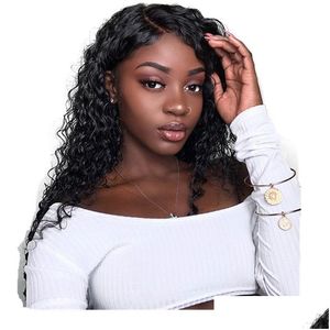 Lace Wigs 360 Fl Wig Pre-Plucked With Baby Hair Density 130% Glueless Hd Laces Frontal Water Wave For Black Women Diva1 Drop Delivery Dhr4D