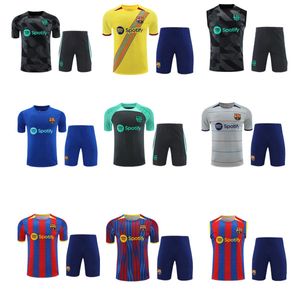 23/24/25 Barcelona ANSU FATI Agasalho Camisetas de futebol 23/24/25LEWANDOWSKI GAVI Agasalho de manga curta TREINO Masculino e Barca Ternos de treino adulto