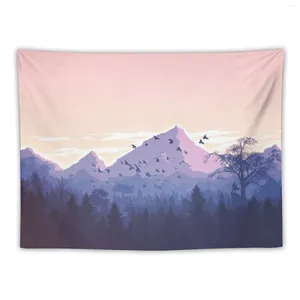 Tapisseries Forest Trees Horizon | Mountain View Tapestry Room Decoration Accessories Home levererar saker för att dekorera