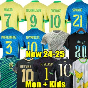 Richarlison 2024 Antony Casemiro Jesus Brazils Soccer Jerseys Camiseta Raphinha Paqueta Vini Jr Rodrygo Brasil Maillots قميص كرة قدم الرجال