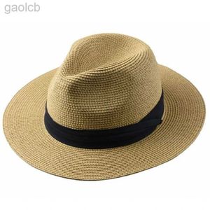 Breda breim hattar hink stor Panama hatt kvinnor strandstrån sommar sol plus storlek fedora 55-57cm 58-60cm 61-64cm hinkar 24323