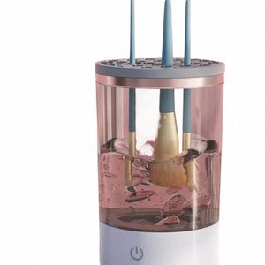 Maszyna czyszcząca pędzel do makijażu 3 w 1 z ładowaniem USB: Szybkie suche automatyczne kosmetyczne czyszczenie pędzla U4EC#