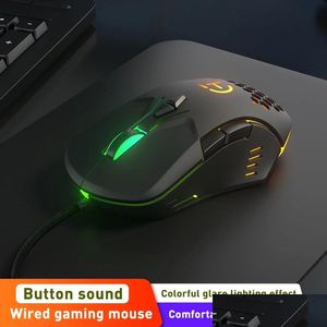 Mice Silent Click Usb Wired Gaming Mouse 7 Buttons 2400Dpi Mute Optical Computer Gamer For Pc Laptop Notebook Game Drop Delivery Compu Otcu4