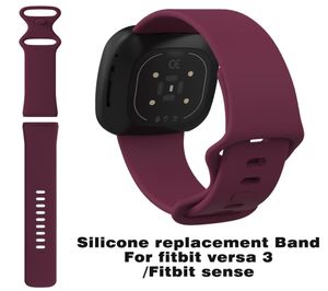 Роскошные наручные часы, силиконовый ремешок для часов Fitbit Versa 3, аксессуары для умных часов Fitbit Sense, мягкий браслет, ремешок для часов 4557414, 2020