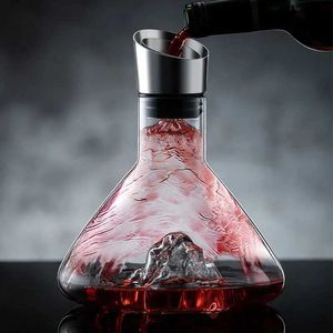 Strumenti da bar 1.5L Decanter Creative Wine Decanter Iceberg trasparente Design in cristallo senza piombo Accessorio per vino da vino da vino Barware Decanter 240426