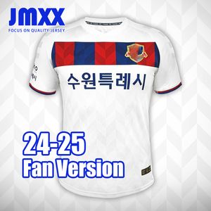 JMXX 24-25 SUWON FCジャージホームアウェイGKゴールキーパーKリーグKリーグメンズマンフットボールカスタマイズされたユニフォームTシャツTシャツ2025 2025ファンバージョン