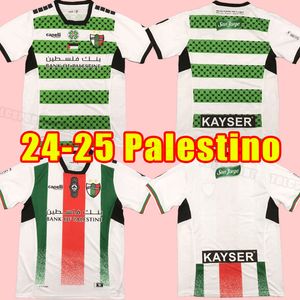 2024 2025 Palestino Deportivo Soccer Jerseys 23 24 25 Free Palestine Jimenez Benitez Cortes Black Center Stripe Futebol Camisa de futebol War Justice March Home Terceiro