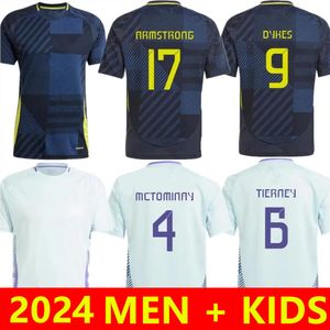 2024 National Team Soccer Jerseys Scotlands Football Shirt 24 25 Scottish Home Away Adams Christie McGregor McGinn McKenna Robertson Dykes Men Kids