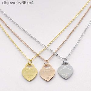 2024 Hot sale Design Heart Love Necklace for Woman Stainless Steel Accessories Zircon Heart Love Necklace For Women Jewelry gift no box