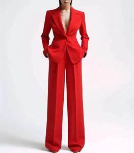 Roter Anzug für Damen, Anzüge, Sets, elegantes Damen-Hosen- und Blusen-Set, Hosengruppen, Kombi-Hosen, Übergröße, Zweiteiler 240309