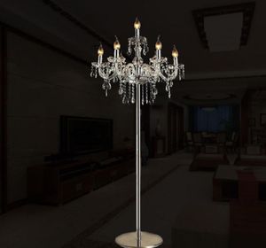 Golvlampor Modern Crystal Lamp för vardagsrum Restaurang Wedding Decor Classic Desk E14 Candle Stand Fixtures5873549