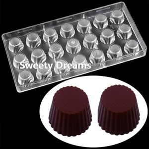 Cake Cup Shape Polycarbonate Chocolate Mold Belgien Cake Sweets Baking Candy Mold Bonbon Confectionery Tool Bakeware 240311