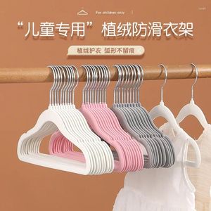 Storage Bags Children's Flocking Plastic Hanger Household Non-Slip Wardrobe Baby Clothes