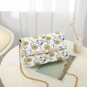 Shoulder Bags Printed Floral Chain Women's 2024 Arrival Messenger Small Square Leisure Casual Designer Bag Ladies Mobile Phones