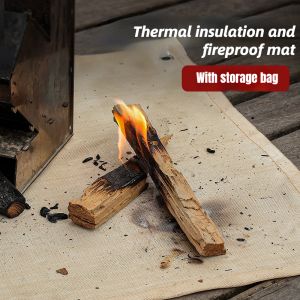 Mat Outdoor Camping Cloth Fire Extinguishing Blanket Picnic grill Fiberglass Hightemperature Insulation Mat Flame Retardant Cloth