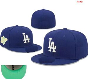 Męski baseball Dodgers dopasowane wielkość czapki la snapback kapelusze światowe serie White Hip Hop Sox Sport Caps Chapeau Gray Stitch Heart „Series” „Love Hustle Flowers Women A2