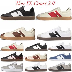 Kostenloser Versand Modedesigner Neo VL Court 2.0 Freizeitschuhe Beige Rote Turnschuhe Kern Schwarz Blau Grau Schwarz Creme Braun Gum Plattform Flache Sporttrainer