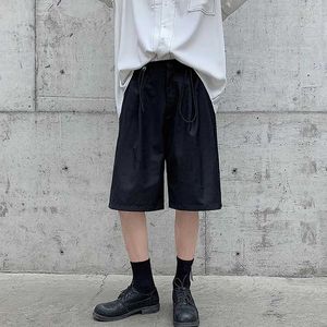 Men's Shorts Summer Relaxation and Leisure 5 Point Korean Elastic Straight Pipe Set Design Sensory Retro Shorts Trendy Mens Wear 24323