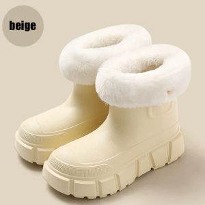 Botas Eva botas de neve à prova d'água Mulheres 2024 Inverno A quente e macio botas de peles altas botas de chuva grossa plataforma removível Botas