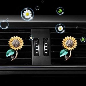 Auto-Lufterfrischer, 1 Stück, Sonnenblumen-Luftauslass, dekorativer fester Parfüm-Luftauslass, Auto-Aromatherapie, 24323