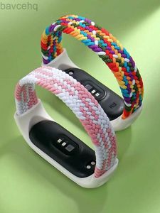 Pulseiras de relógio adequadas para Mi band 7 6 5 4 3 NFC pulseira de substituição de nylon Correa Mi band 4 5 6 7 24323