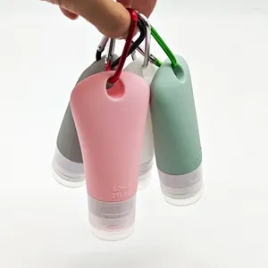 Förvaringsflaskor 60 ml schampo påfyllningsbar flaska duschgel handtvätt silikon tom lotion flaskling underflå