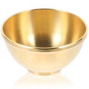 Bicchieri da vino Rame puro Buddha Offerta Ciotola Rituale Altare Ciotole Liscio Utensile sacrificale Decorazioni per la casa Sacrificio Prop