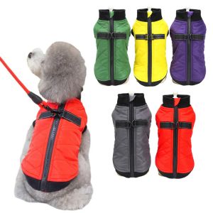 Jackor Pet Dog Jacket Vinter Varma husdjur Väst dragkedja för små medelstora hundar Kläder Chihuahua Bulldog Yorkie Puppy Outfits rockar