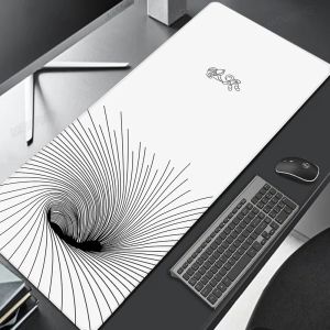 Podkładki czarno -białe myszy podkładka 900x400 Gaming Laptop Mechaniczna klawiatura Japonia MOUSEPAD DUŻE MATE MAT GAT DYJ DYWANIE