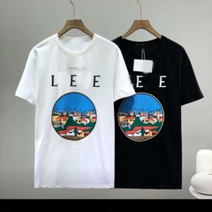 مصمم فاخر Loes Classic Spring and Summer Trend Capsule Capsule الذكور والإناث مع نفس علامة T-Shirt Trend العادية القصيرة المريحة