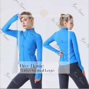 Designer lululemom giacca da donna con cerniera oro fitness yoga outfit sport giacche per donne colletti mezza cerniera manica stretta shirt ginnastica ginnastica phon atttic cappotto 623