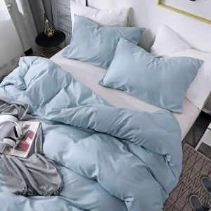 sets Solid Duvet Cover Polyester Bedding Set Home Singl Double Bed Comforter Quilt With Pillowcase Queen Twin King Size(No Bedsheet)