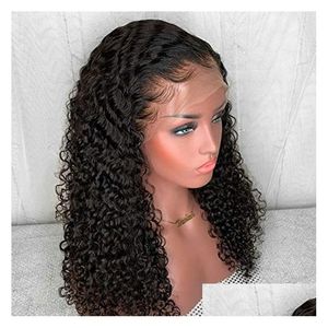 Water Lace Wigs Wave 360 Frontal Wig 100% Real 8A Peruvian Virgin Human Hair Natural Hairline Pre Plucked Fl 130% Density Drop Deliver Dh3gt 753 Line Wigs line