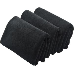 Black Microfiber Bleach Proof Beauty Hair Salon Hairdresser Spa Bath Drying Towel 5 Pcs 240308