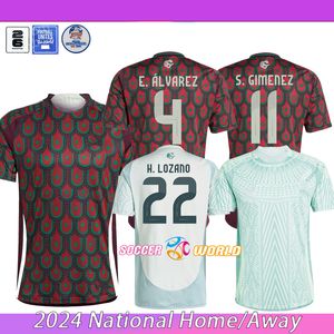 Messico 2024 Copa America RAUL CHICHARITO Maglie da calcio 2024 LOZANO DOS SANTOS 24 25 H.LOZANO Uomo Bambini Fans Giocatore Versione Maglie da calcio Uniformi