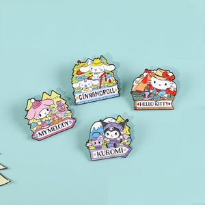 sweet girls kuromi melody cats badge Cute Anime Movies Games Hard Enamel Pins Collect Cartoon Brooch Backpack Hat Bag Collar Lapel Badges 959