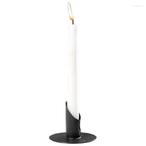 Castiçais de ferro castiçais de metal decorativo preto suporte elegante à luz de velas adereços de jantar para casa